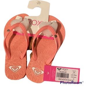 Roxy Girl Antilles flip flop thong sandals pink NEW